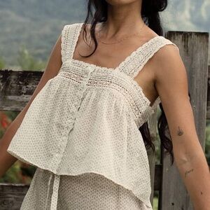 DÔEN Sonora Floral Rose Lace Tank